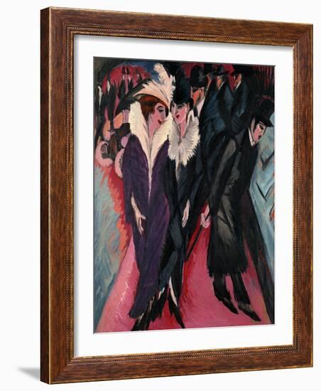 Street, Berlin-Ernst Ludwig Kirchner-Framed Art Print