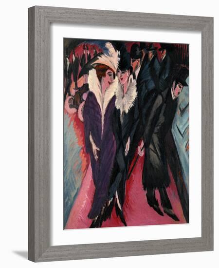 Street, Berlin-Ernst Ludwig Kirchner-Framed Art Print