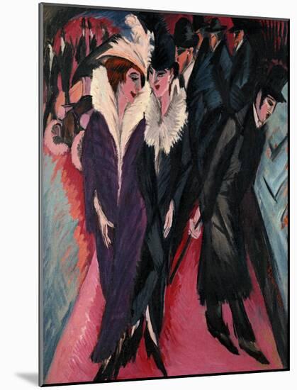 Street, Berlin-Ernst Ludwig Kirchner-Mounted Art Print