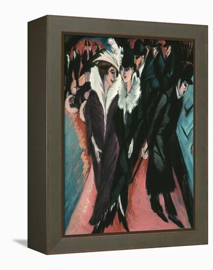 Street, Berlin-Ernst Ludwig Kirchner-Framed Premier Image Canvas