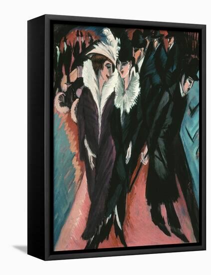 Street, Berlin-Ernst Ludwig Kirchner-Framed Premier Image Canvas