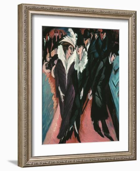 Street, Berlin-Ernst Ludwig Kirchner-Framed Giclee Print