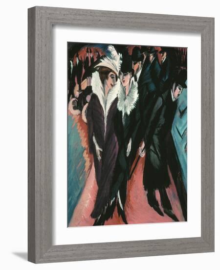 Street, Berlin-Ernst Ludwig Kirchner-Framed Giclee Print