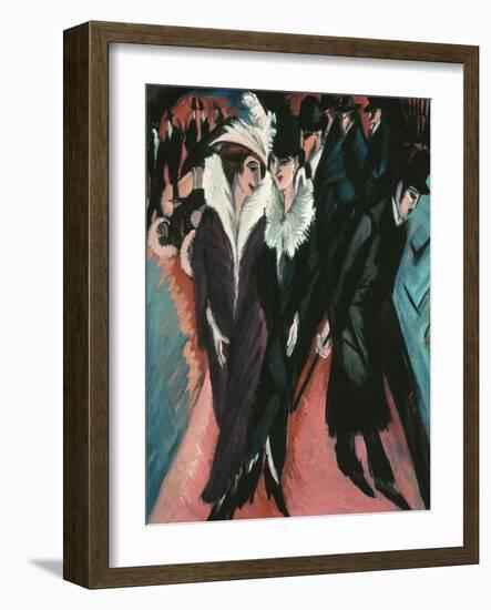 Street, Berlin-Ernst Ludwig Kirchner-Framed Giclee Print