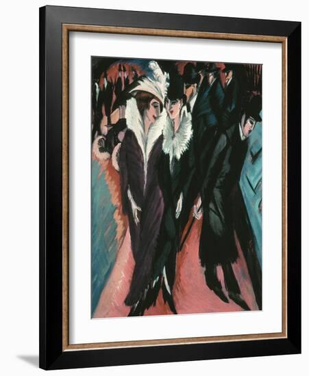 Street, Berlin-Ernst Ludwig Kirchner-Framed Giclee Print