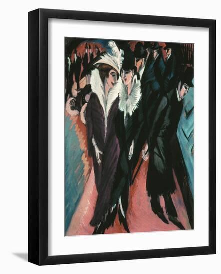 Street, Berlin-Ernst Ludwig Kirchner-Framed Giclee Print