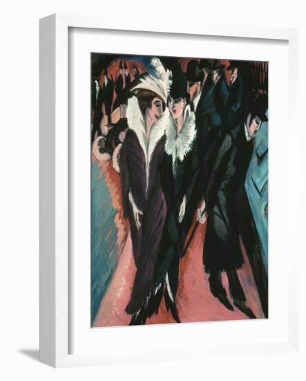 Street, Berlin-Ernst Ludwig Kirchner-Framed Giclee Print
