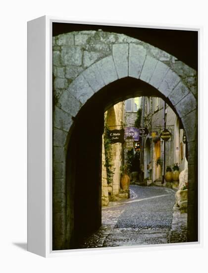 Street Corner and Archway, St. Paul de Vence, France-Charles Sleicher-Framed Premier Image Canvas