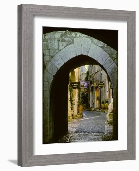 Street Corner and Archway, St. Paul de Vence, France-Charles Sleicher-Framed Photographic Print