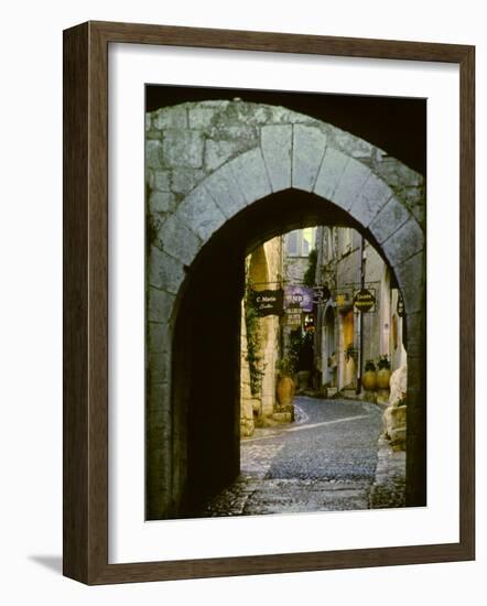 Street Corner and Archway, St. Paul de Vence, France-Charles Sleicher-Framed Photographic Print