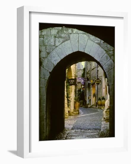 Street Corner and Archway, St. Paul de Vence, France-Charles Sleicher-Framed Photographic Print