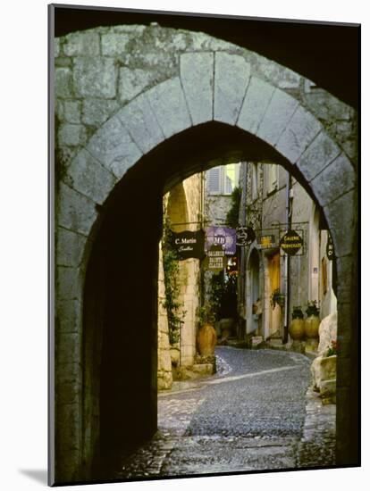 Street Corner and Archway, St. Paul de Vence, France-Charles Sleicher-Mounted Photographic Print