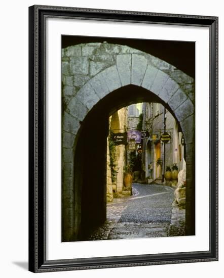 Street Corner and Archway, St. Paul de Vence, France-Charles Sleicher-Framed Photographic Print