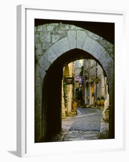 Street Corner and Archway, St. Paul de Vence, France-Charles Sleicher-Framed Photographic Print