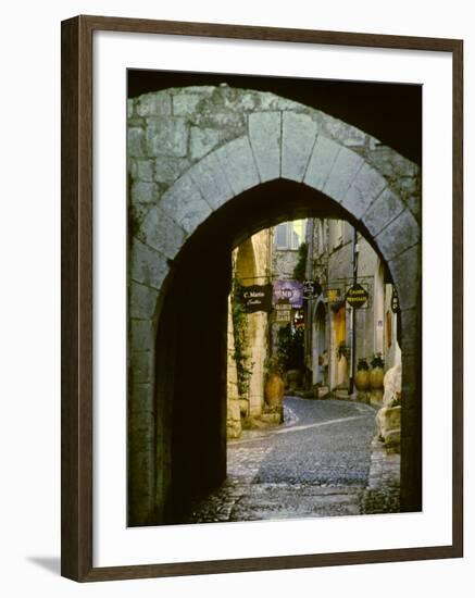 Street Corner and Archway, St. Paul de Vence, France-Charles Sleicher-Framed Photographic Print