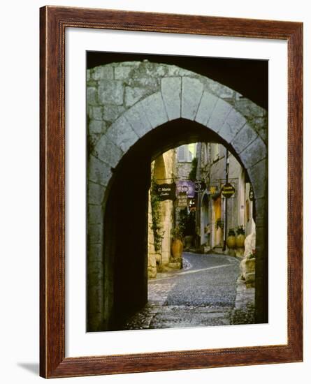 Street Corner and Archway, St. Paul de Vence, France-Charles Sleicher-Framed Photographic Print