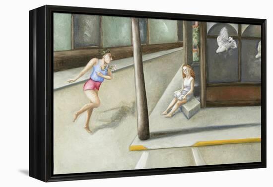 Street Corner Annunciation, 2006-Caroline Jennings-Framed Premier Image Canvas