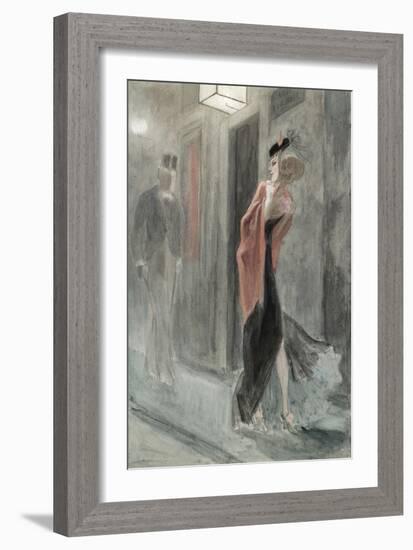 Street Corner, Four in the Morning (Parodie Humain)-Félicien Rops-Framed Giclee Print