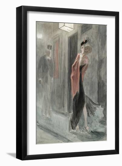 Street Corner, Four in the Morning (Parodie Humain)-Félicien Rops-Framed Giclee Print