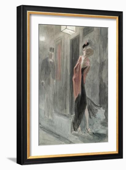 Street Corner, Four in the Morning (Parodie Humain)-Félicien Rops-Framed Giclee Print