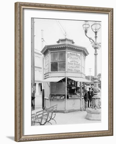 Street Corner Merchant, Havana, Cuba-null-Framed Photo