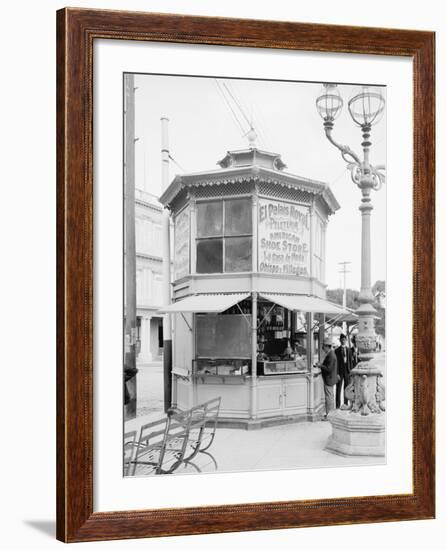 Street Corner Merchant, Havana, Cuba-null-Framed Photo