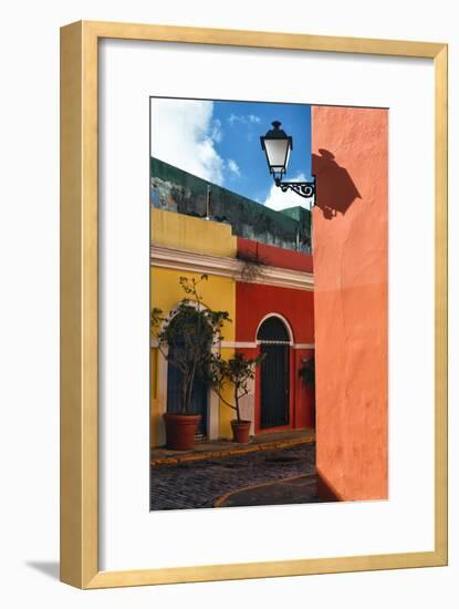 Street Corner, Old San Juan, Puerto Rico-George Oze-Framed Photographic Print