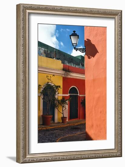 Street Corner, Old San Juan, Puerto Rico-George Oze-Framed Photographic Print