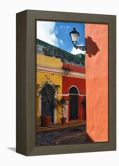 Street Corner, Old San Juan, Puerto Rico-George Oze-Framed Premier Image Canvas