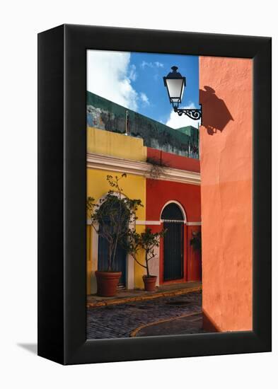 Street Corner, Old San Juan, Puerto Rico-George Oze-Framed Premier Image Canvas