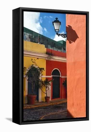 Street Corner, Old San Juan, Puerto Rico-George Oze-Framed Premier Image Canvas