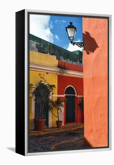 Street Corner, Old San Juan, Puerto Rico-George Oze-Framed Premier Image Canvas