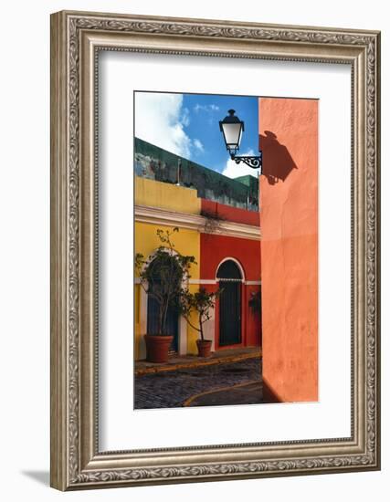 Street Corner, Old San Juan, Puerto Rico-George Oze-Framed Photographic Print