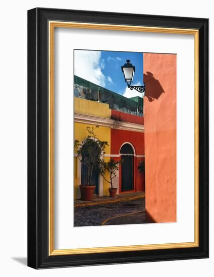 Street Corner, Old San Juan, Puerto Rico-George Oze-Framed Photographic Print