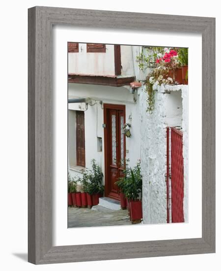 Street Detail, Vathy, Samos, Aegean Islands, Greece-Walter Bibikow-Framed Photographic Print