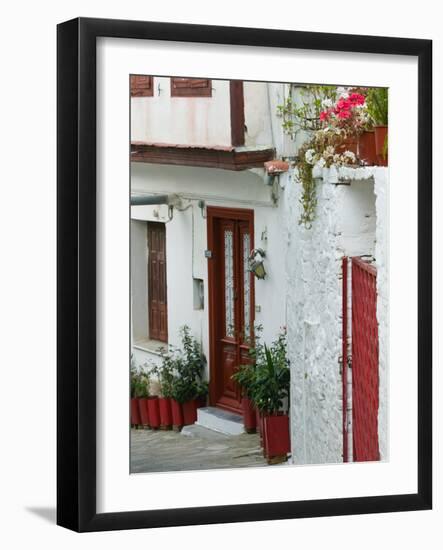 Street Detail, Vathy, Samos, Aegean Islands, Greece-Walter Bibikow-Framed Photographic Print