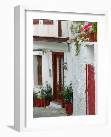 Street Detail, Vathy, Samos, Aegean Islands, Greece-Walter Bibikow-Framed Photographic Print