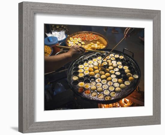 Street Food in a Mandalay Night Market-Jon Hicks-Framed Photographic Print