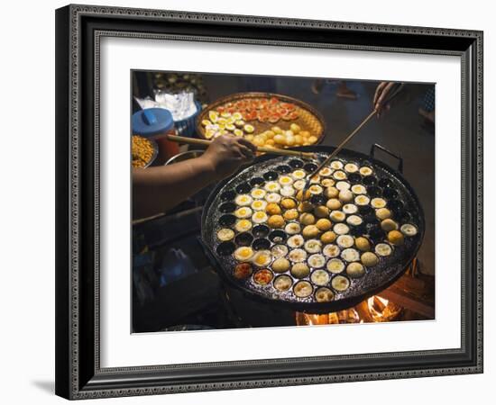 Street Food in a Mandalay Night Market-Jon Hicks-Framed Photographic Print