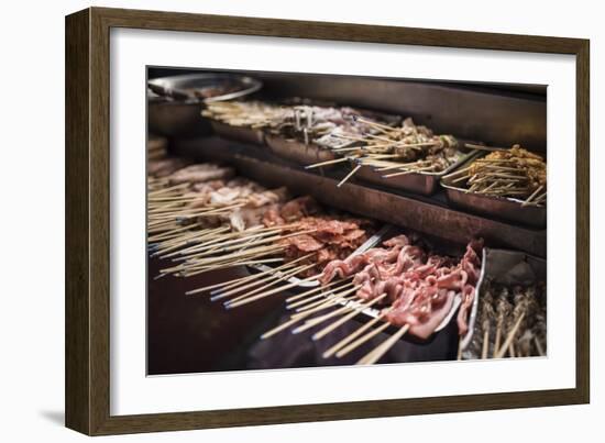 Street food in Chinatown at night, Kuala Lumpur, Malaysia, Southeast Asia, Asia-Matthew Williams-Ellis-Framed Photographic Print