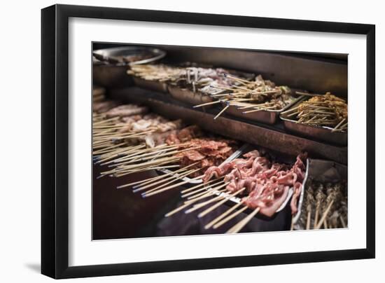 Street food in Chinatown at night, Kuala Lumpur, Malaysia, Southeast Asia, Asia-Matthew Williams-Ellis-Framed Photographic Print