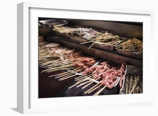 Street food in Chinatown at night, Kuala Lumpur, Malaysia, Southeast Asia, Asia-Matthew Williams-Ellis-Framed Photographic Print