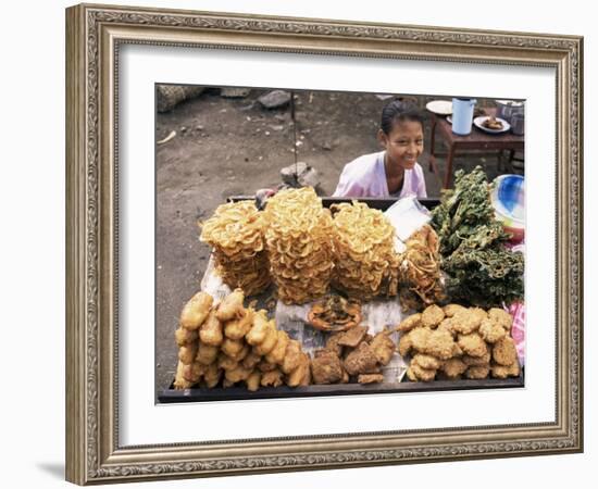 Street Food Stall, Yangon (Rangoon), Myanmar (Burma)-Ken Gillham-Framed Photographic Print