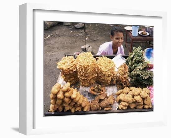 Street Food Stall, Yangon (Rangoon), Myanmar (Burma)-Ken Gillham-Framed Photographic Print