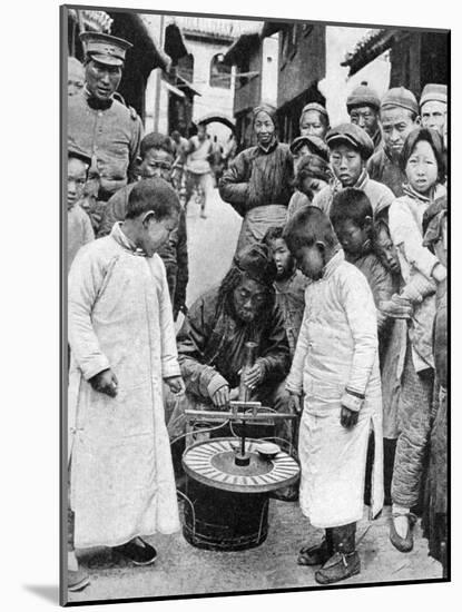 Street Gambling, China, 1922-BT Prideaux-Mounted Giclee Print