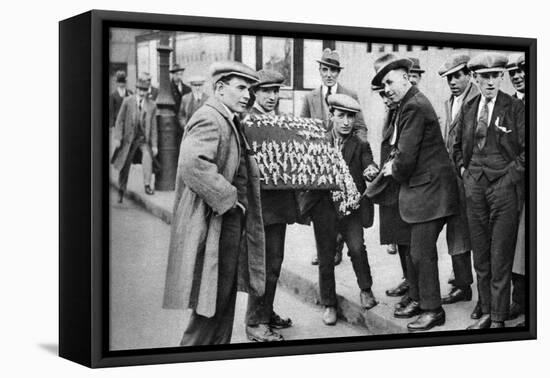 Street Hawker Selling Football Favours in King's Cross, London, 1911 (1926-192)-null-Framed Premier Image Canvas