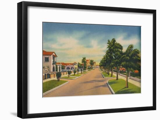 'Street in a residential district, Barranquilla', c1940s-Unknown-Framed Giclee Print