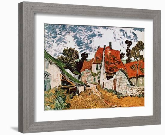 Street in Auvers (Les Toits Rouges), c.1890-Vincent van Gogh-Framed Giclee Print