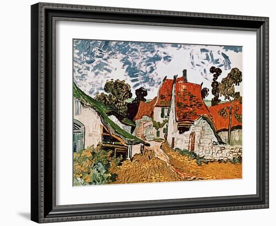 Street in Auvers (Les Toits Rouges), c.1890-Vincent van Gogh-Framed Giclee Print