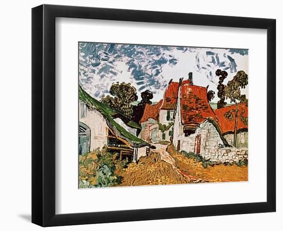 Street in Auvers (Les Toits Rouges), c.1890-Vincent van Gogh-Framed Premium Giclee Print